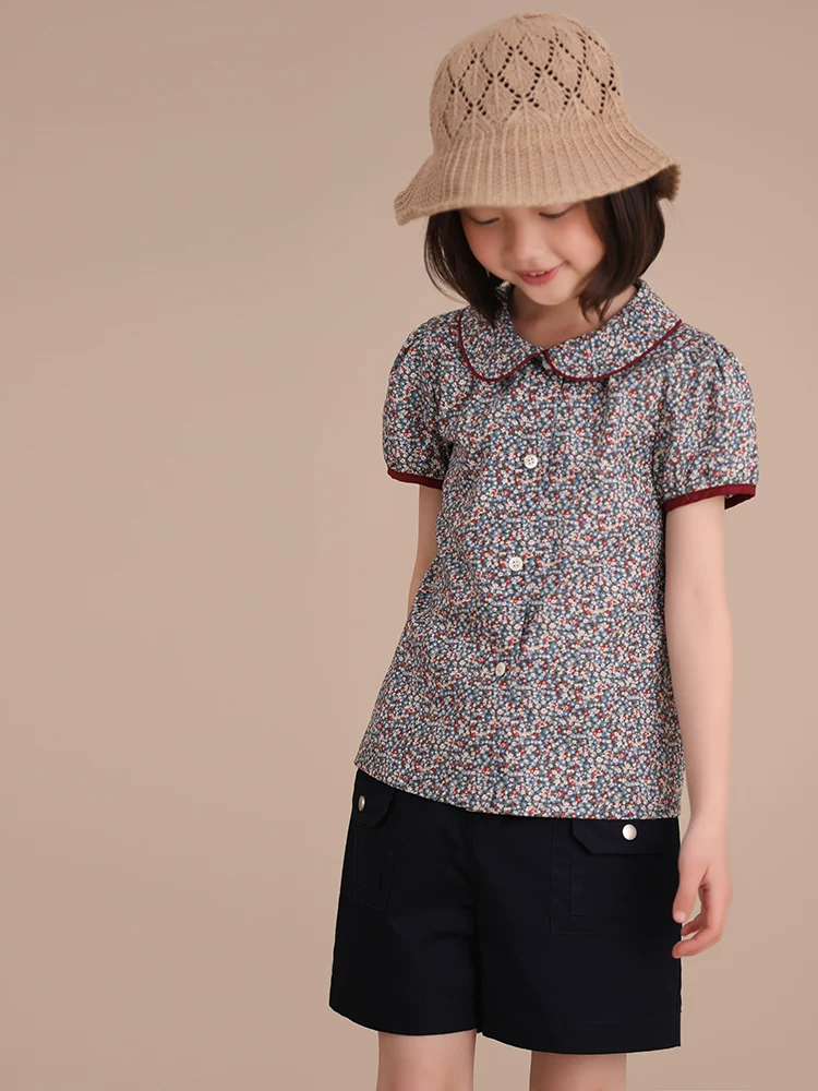 Quần áo trẻ em Ha Chi quần short thường ngày màu xanh hải quân cho bé trai và bé gái quần mùa hè