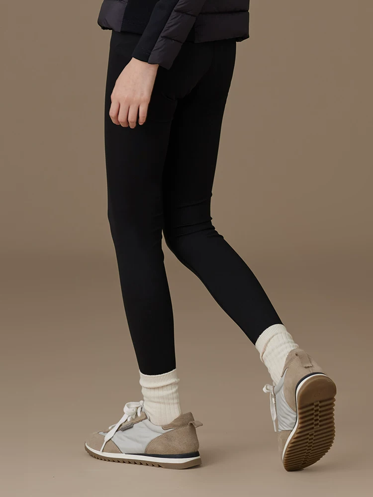 Quần áo trẻ em mùa xuân thu quần thể thao trẻ em phong cách cha mẹ và con cái quần legging mỏng màu đen quần yoga cho bé gái dành cho trẻ lớn hơn