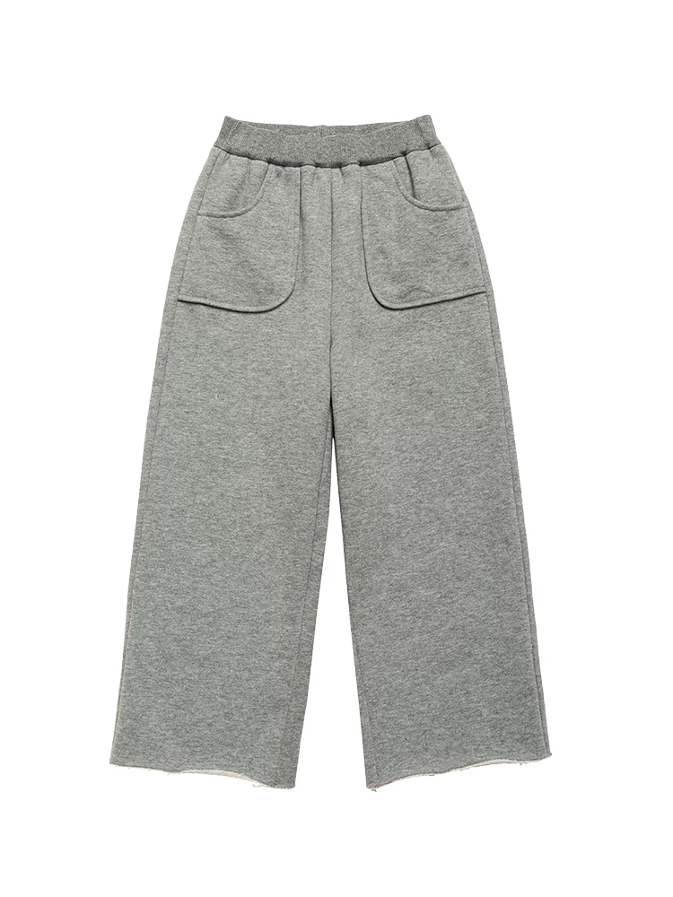 Quần dài trẻ em lót lông cừu dày dặn ấm áp, kiểu dáng suông rộng, chất liệu cotton 100%, dành cho bé trai và bé gái.