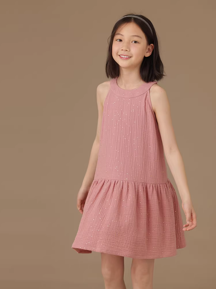 Quần áo trẻ em Hazi Váy mùa hè dành cho trẻ em màu đỏ hồng Váy cotton toàn bộ Váy bé gái Váy mùa hè cho bé gái Cảm giác cao cấp