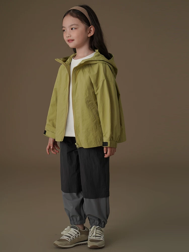 Quần thường ngày cho trẻ em mùa xuân thu, quần jogger chắp vá đơn giản cho bé trai và bé gái, quần thể thao chống thấm nước ngoài trời, mỏng.