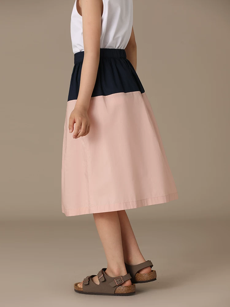 Quần áo trẻ em Ha Chi 25 Bộ sưu tập mới mùa hè Phong cách cha mẹ và con cái dành cho trẻ em Váy cotton phối màu cao cấp siêu mềm dành cho bé gái