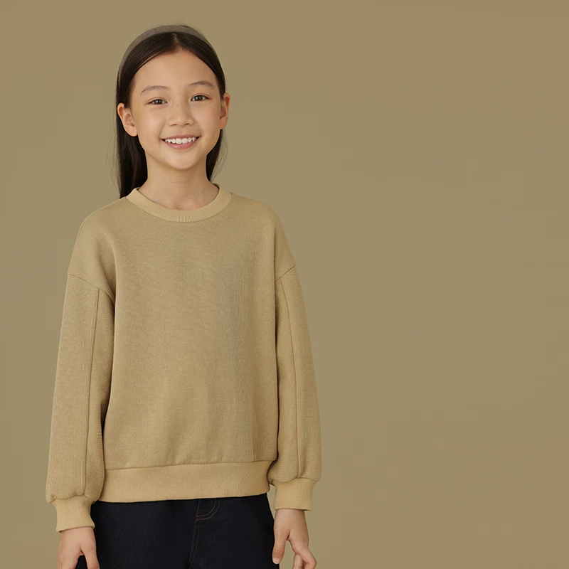 Hazi Quần Áo Trẻ Em Mùa Thu Hàng Mới Về Trẻ Em Dệt Kim Cotton Cổ Tròn Thể Thao Áo Bé Trai Bé Gái Áo Khoác Mỏng