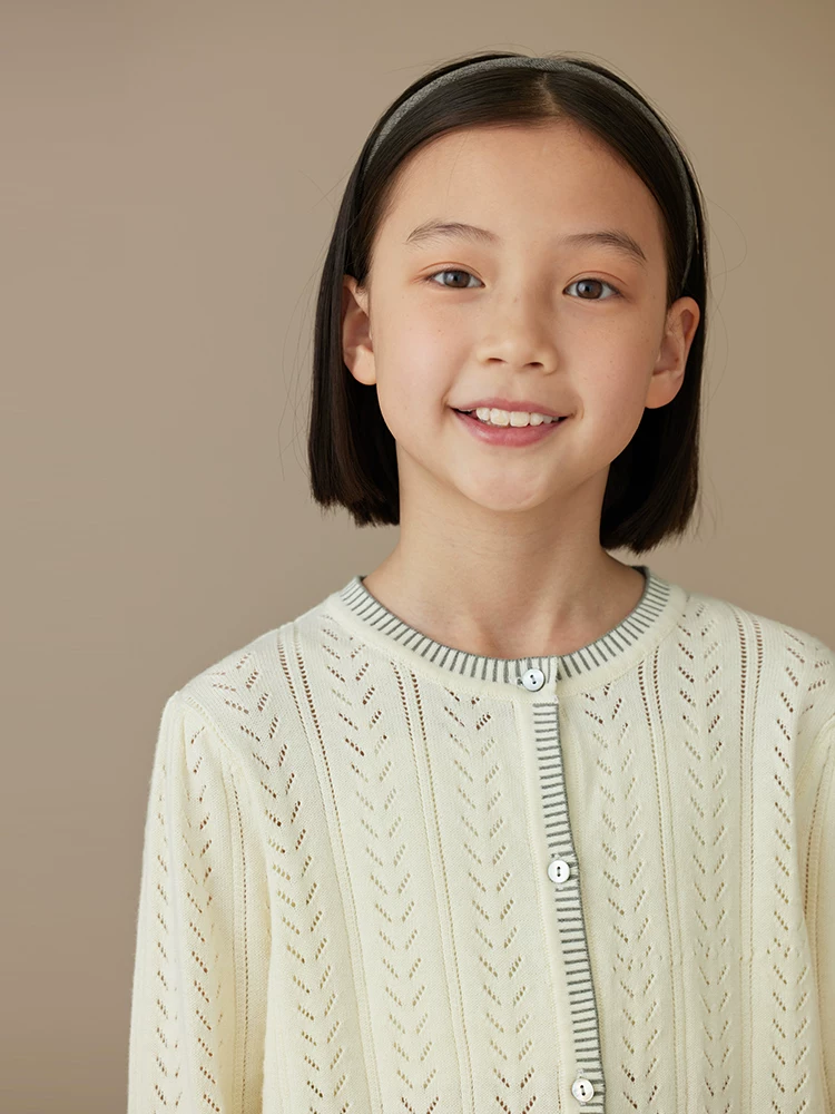Quần áo trẻ em mùa xuân thu áo khoác trẻ em thường ngày đa năng chất liệu cotton thân thiện với da áo cardigan dệt kim cho bé gái dành cho trẻ lớn hơn