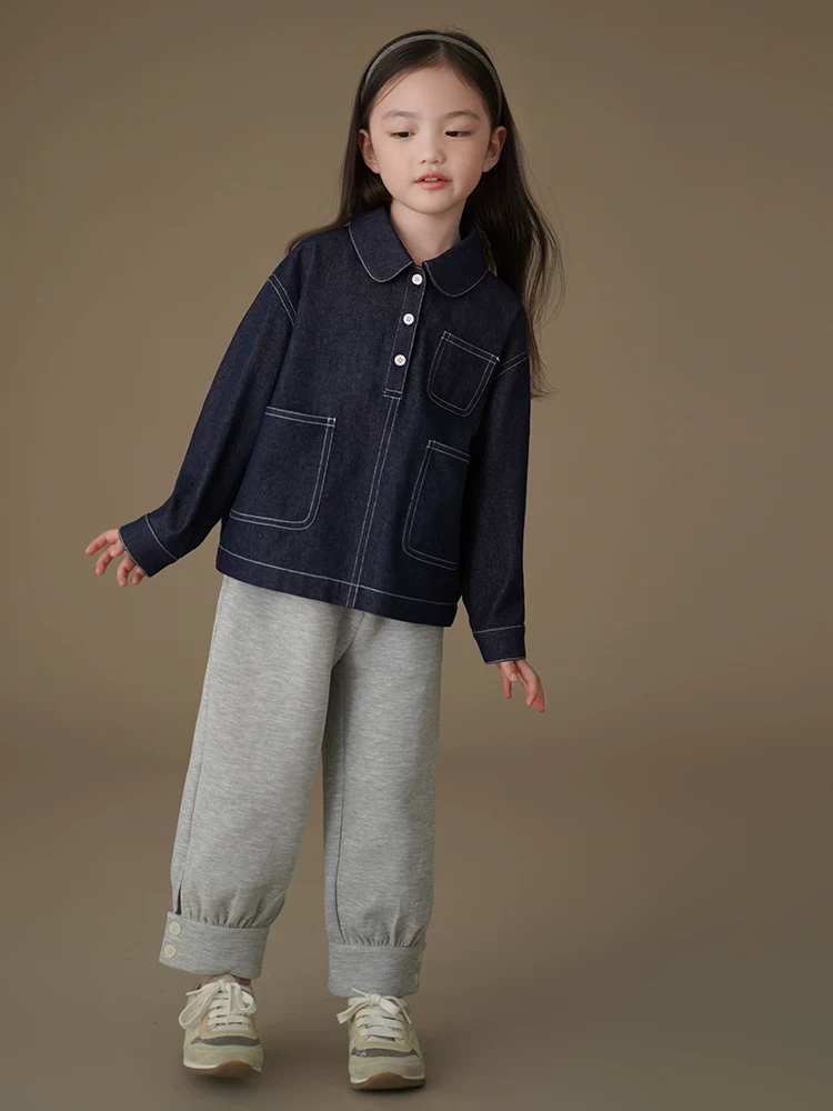 Quần thể thao xuân thu cho bé trai và bé gái, lưng thun, thoải mái, đa năng, quần jogger thông thường, quần thể thao trẻ em.