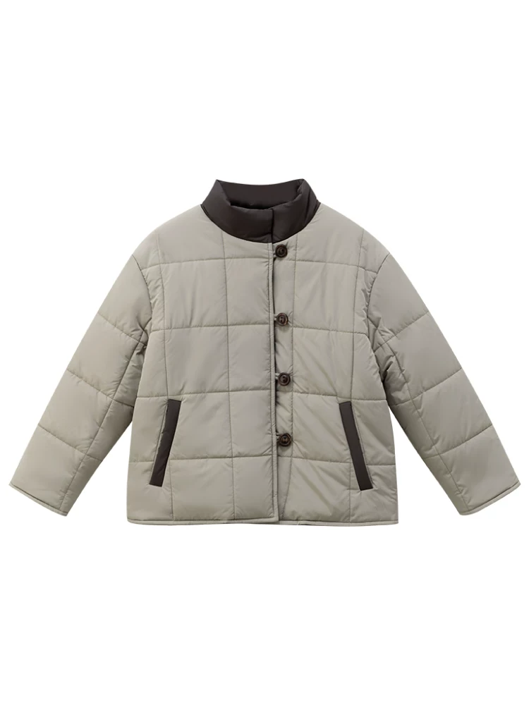 Quần áo mùa đông trẻ em áo khoác phong cách Hàn Quốc mới đơn giản cao cấp áo khoác dày cotton cho bé trai và bé gái