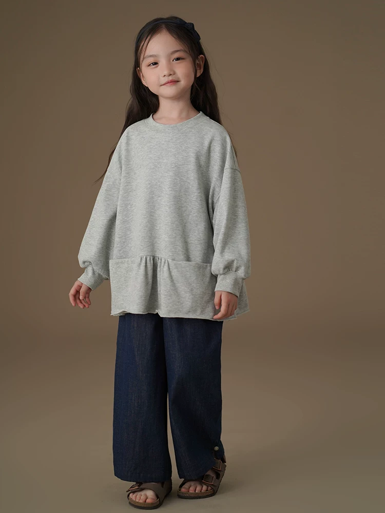 Quần áo trẻ em Hazi Áo len trẻ em mùa xuân thu Áo cotton mỏng thân thiện với da Áo khoác bé gái Quần áo mùa xuân bé gái 2025 Phong cách mới