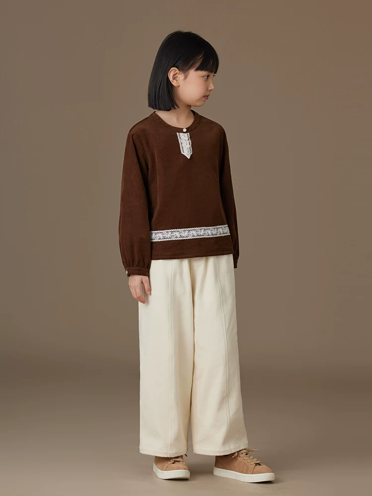 Áo khoác mỏng màu cà phê cho bé gái Hazi, chất liệu cotton gân mềm mại, áo nỉ bé gái mẫu mới 2025.