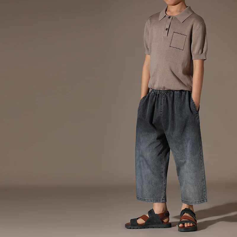 Quần short trẻ em mùa hè đa năng, kiểu dáng thẳng, dành cho cả bé trai và bé gái, dài đến giữa bắp chân
