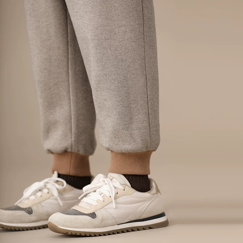 Quần áo trẻ em Hazi Mùa đông Mới về Quần jogger chống gió có lót lông cừu kiểu dáng dành cho cha mẹ và con gái có thun co giãn ở eo