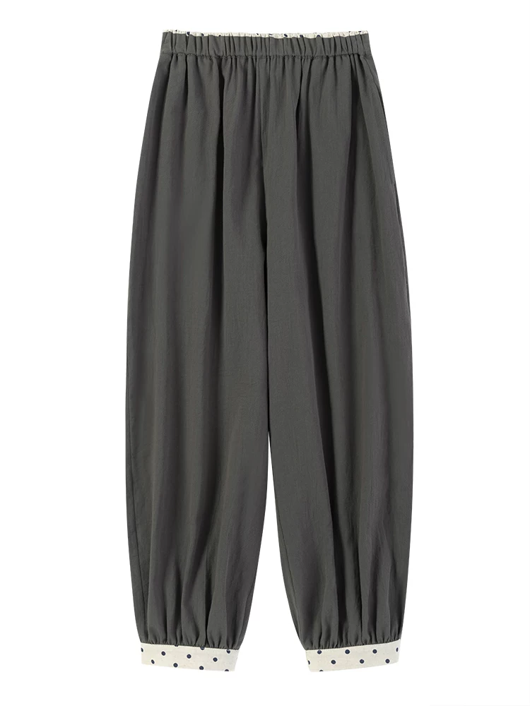 Quần cotton thường ngày cho bé gái, quần crop dáng rộng thoáng khí mùa hè, quần jogger kiểu dáng thời trang cho bé gái, kiểu dáng mỏng.