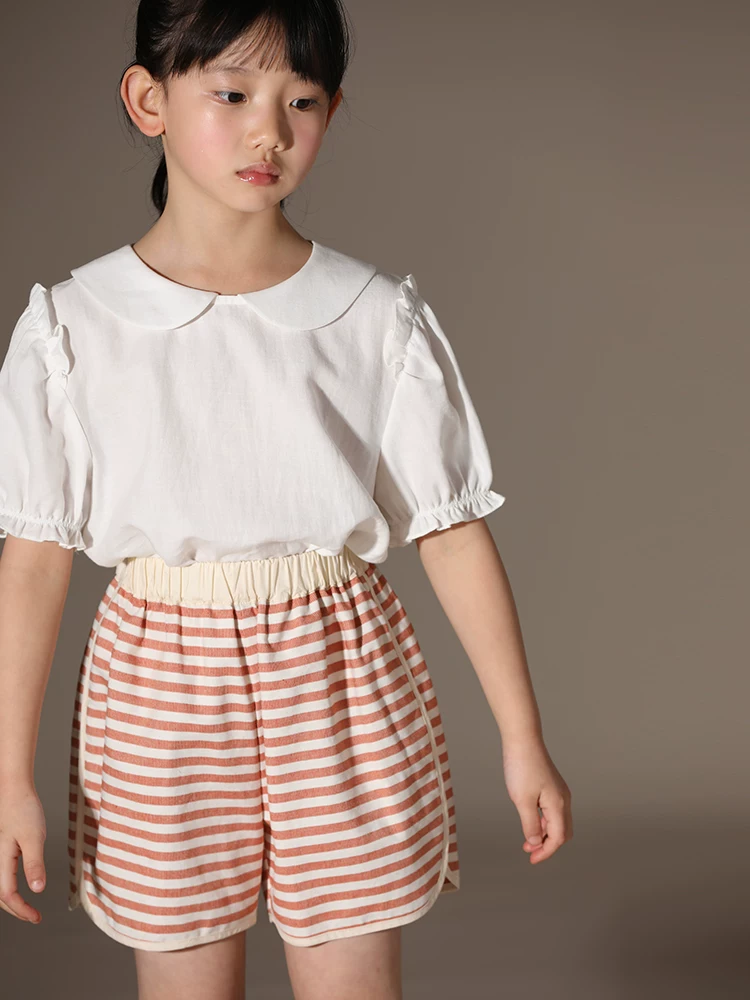 Quần áo mùa hè mới dành cho bé trai và bé gái, quần cotton chất lượng cao, quần short thể thao họa tiết sọc bố mẹ và con.