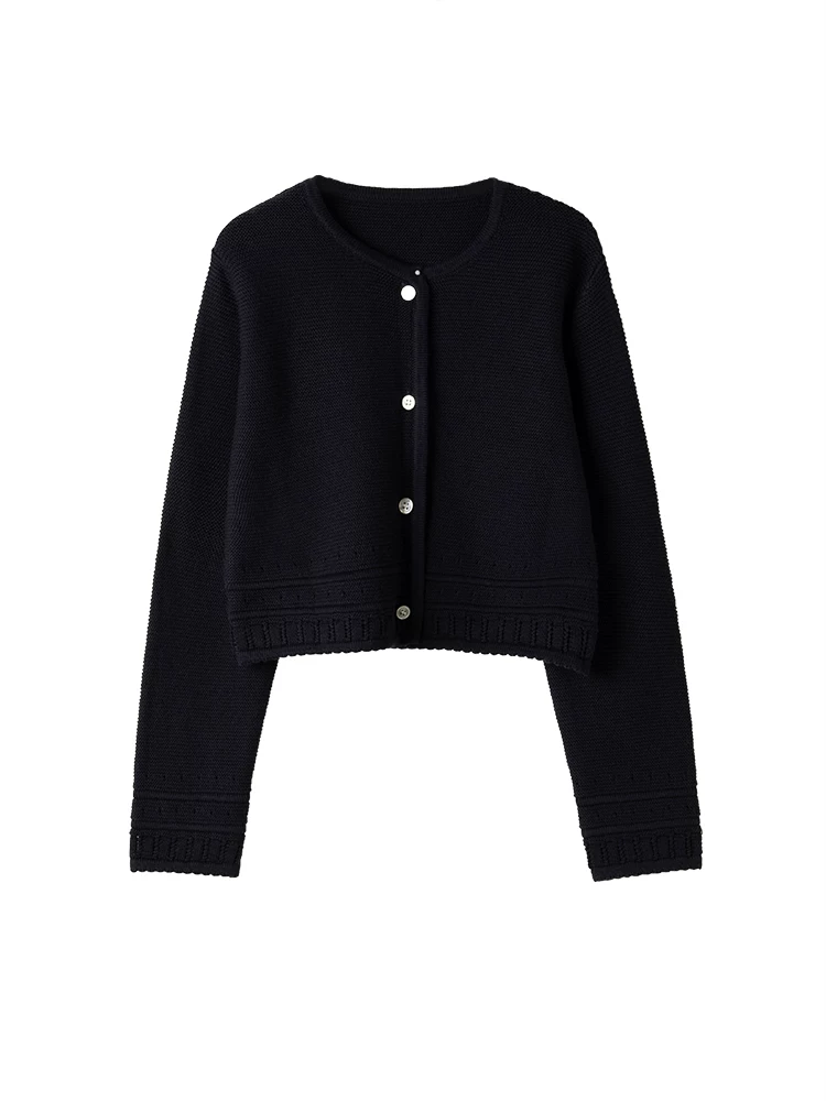Quần áo trẻ em mùa xuân thu áo khoác trẻ em màu xanh hải quân đa năng áo dệt kim thông thường áo cardigan dệt kim cho bé gái dành cho trẻ lớn hơn