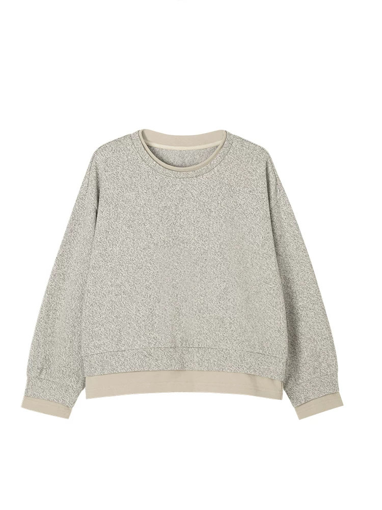 Quần áo trẻ em mùa xuân thu áo bé trai và bé gái dáng rộng giả hai mảnh áo cotton trẻ em mùa thu phong cách mới