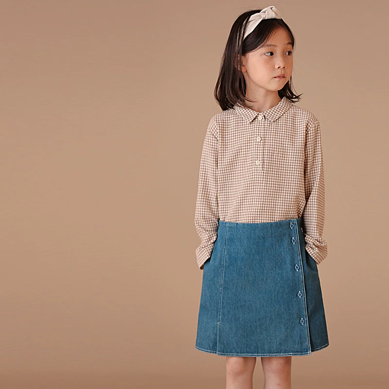 Quần áo trẻ em Hazi Váy denim mùa xuân thu cho bé gái