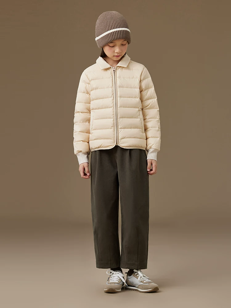 Quần thường ngày mùa đông cho trẻ em, quần dài cotton thân thiện với làn da cho bé trai và bé gái, quần ống rộng lót lông cừu, chống gió và ấm áp.