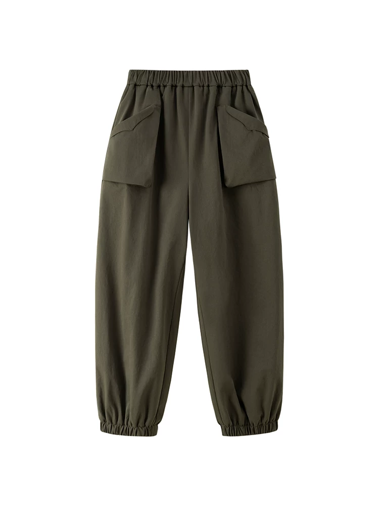 Quần jogger trẻ em mùa đông chống gió giữ ấm có túi lớn dành cho bé trai bé gái đi dã ngoại leo núi