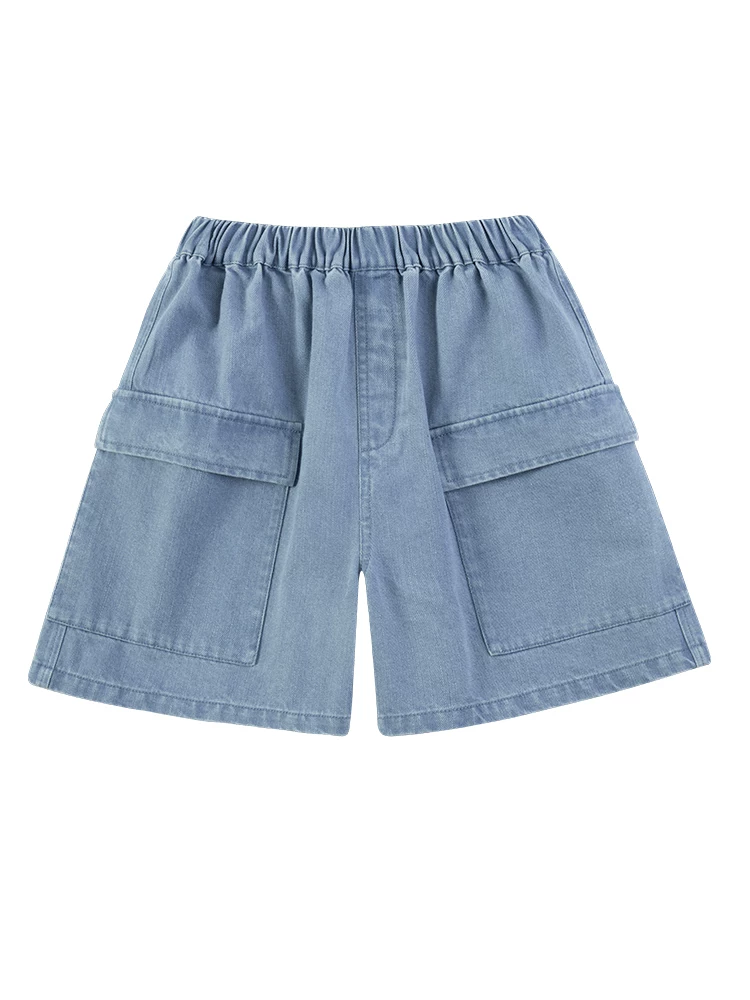 Quần áo trẻ em quần short bé trai và bé gái mùa hè quần dài vừa mỏng đa năng quần thường ngày quần năm điểm quần denim trẻ em quần dài vừa phải