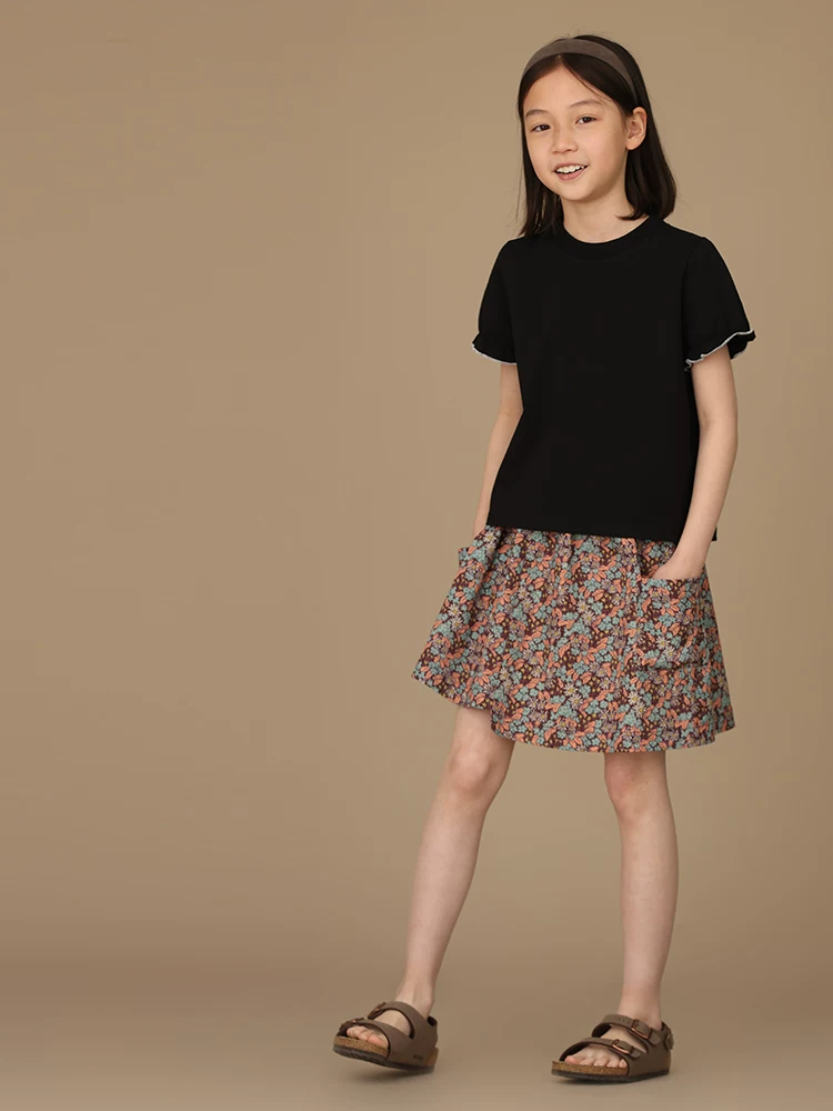 Quần áo trẻ em Hazi phong cách cổ điển Pháp hoàn toàn bằng vải cotton váy hoa giản dị dành cho trẻ em váy nửa váy trẻ em váy ngắn mùa hè mỏng