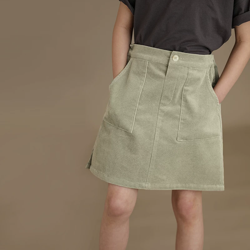 Hazi Quần Áo Trẻ Em Mùa Xuân Mới Xuất Hiện Cho Bé Gái Phong Cách Cha Mẹ-Con Thường Ngày Đa Năng Cotton Cho Bé Váy Thắt Lưng Co Giãn Váy Ngắn