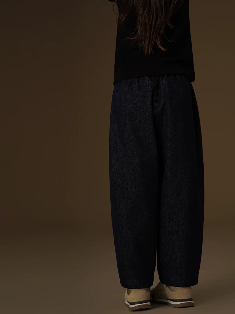 Quần áo trẻ em mùa thu đông quần dài thường ngày mềm mại đơn giản quần denim chải mềm mại bé trai bé gái quần cong