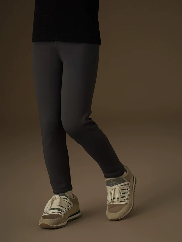 Quần legging mùa đông cho trẻ em, quần thể thao ôm sát co giãn cho bé gái, quần yoga lót lông cừu dày dặn cho trẻ lớn.