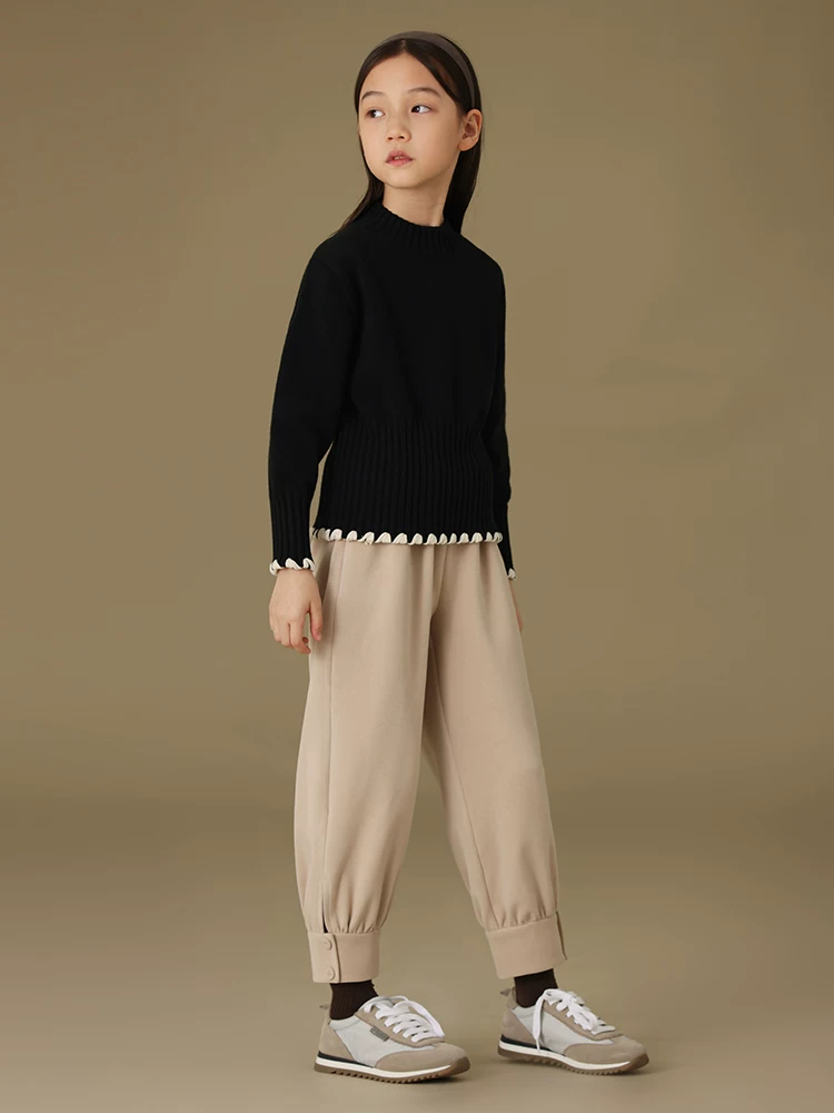Quần áo trẻ em mùa thu đông quần âu mềm mại thân thiện với làn da ấm áp quần jogger ống thẳng quần thể thao bé trai và bé gái