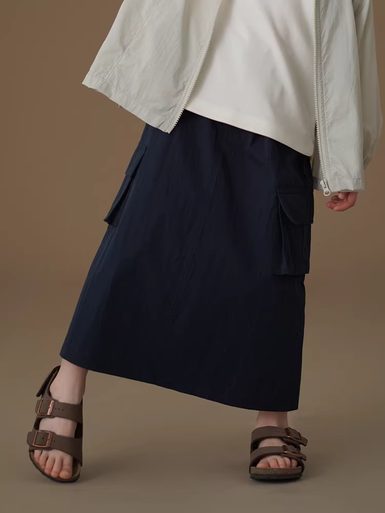 Quần áo trẻ em mùa xuân thu váy nửa thân trẻ em váy dài thân thiện với da váy dài kiểu công sở dành cho cha mẹ và con gái váy dài đơn giản và rộng rãi