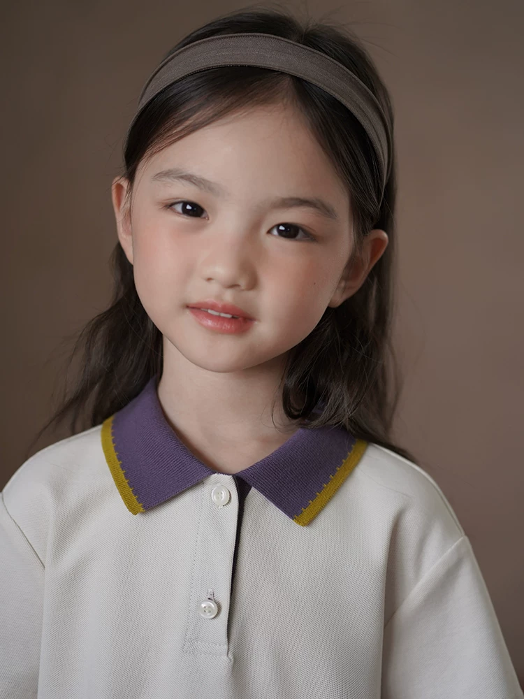Quần áo trẻ em mùa hè mỏng, áo polo cho bé trai và bé gái, áo thun ngắn tay cho trẻ lớn, đơn giản và đa năng.