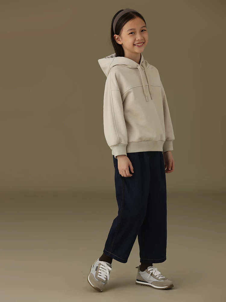 Quần thường ngày mùa đông cho trẻ em, thân thiện với làn da, dày dặn, quần jean cotton ấm áp, quần ống rộng cho bé trai và bé gái