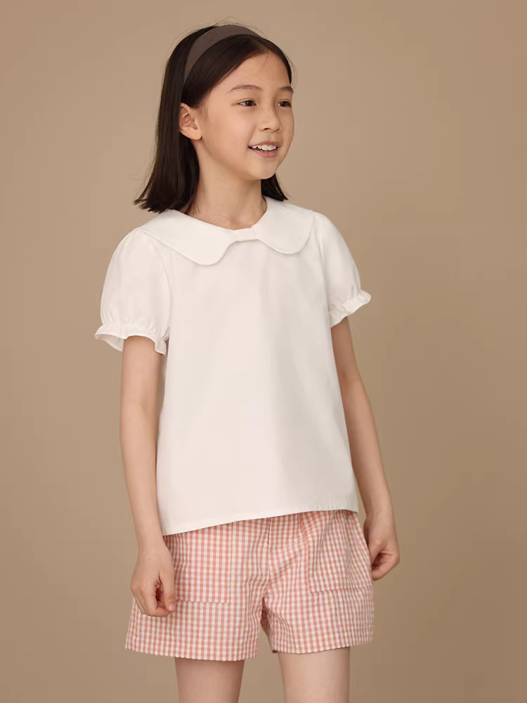 Quần áo trẻ em Hazi Mùa hè mới xuất hiện Siêu mềm mại thân thiện với làn da thoáng khí Bong bóng gạc cotton hữu cơ Quần short kẻ sọc thường ngày dành cho cha mẹ và con cái