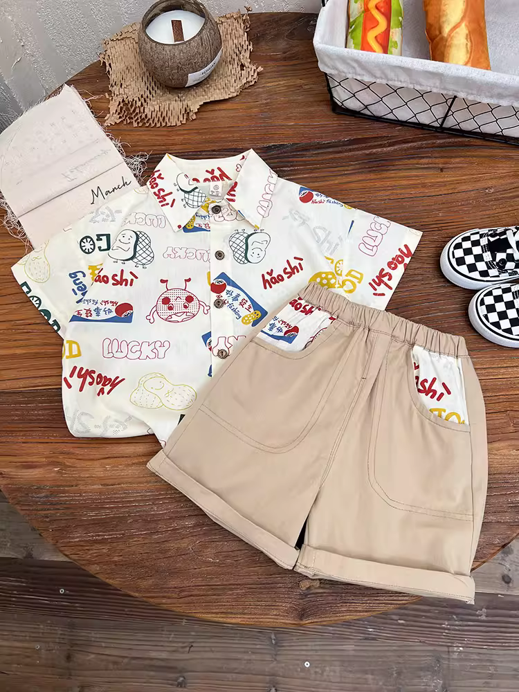 Bộ quần áo bé trai 25 mẫu mới thời trang cá tính, phong cách đường phố, quần áo hè trẻ em, bộ hai mảnh hot trend mạng xã hội
