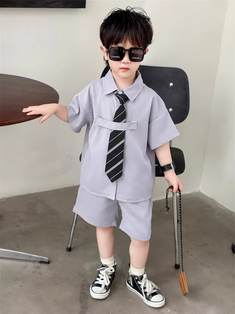 Bộ vest bé trai, bộ vest mùa hè lịch lãm cho bé, trang phục dạ hội phong cách Anh quốc cho bé trai