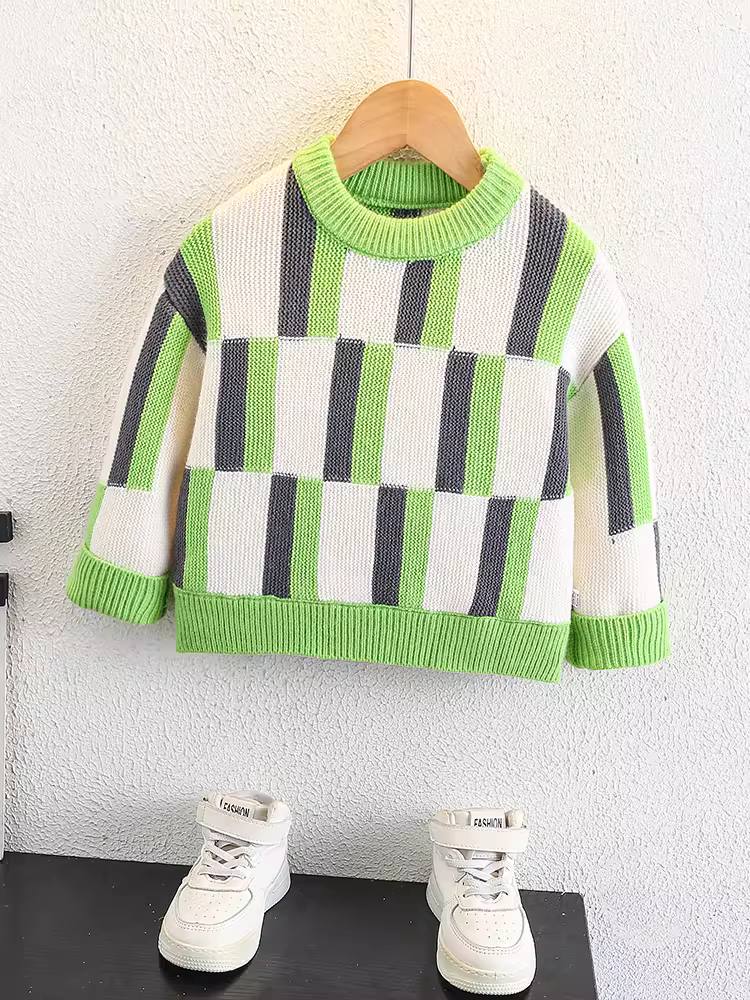 Áo len mùa đông cho bé trai, áo len trẻ em, kiểu mới thu đông 2025, áo lót ấm áp và thời trang, áo len thời thượng cho bé trai.