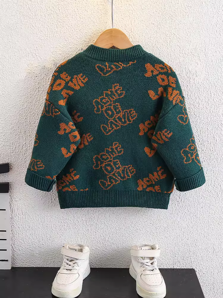 Áo len mùa đông cho bé trai 2025, áo len thu đông trẻ em mới, áo len giữ ấm mùa đông cho bé trai