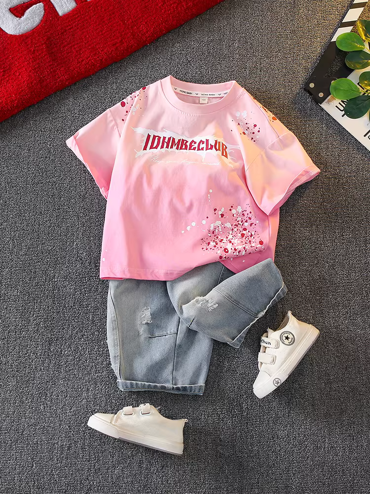 Bộ đồ hè bé trai 2025, bộ quần áo ngắn tay trẻ em kiểu hè mới, mát mẻ và lịch lãm, thời trang cho bé trai