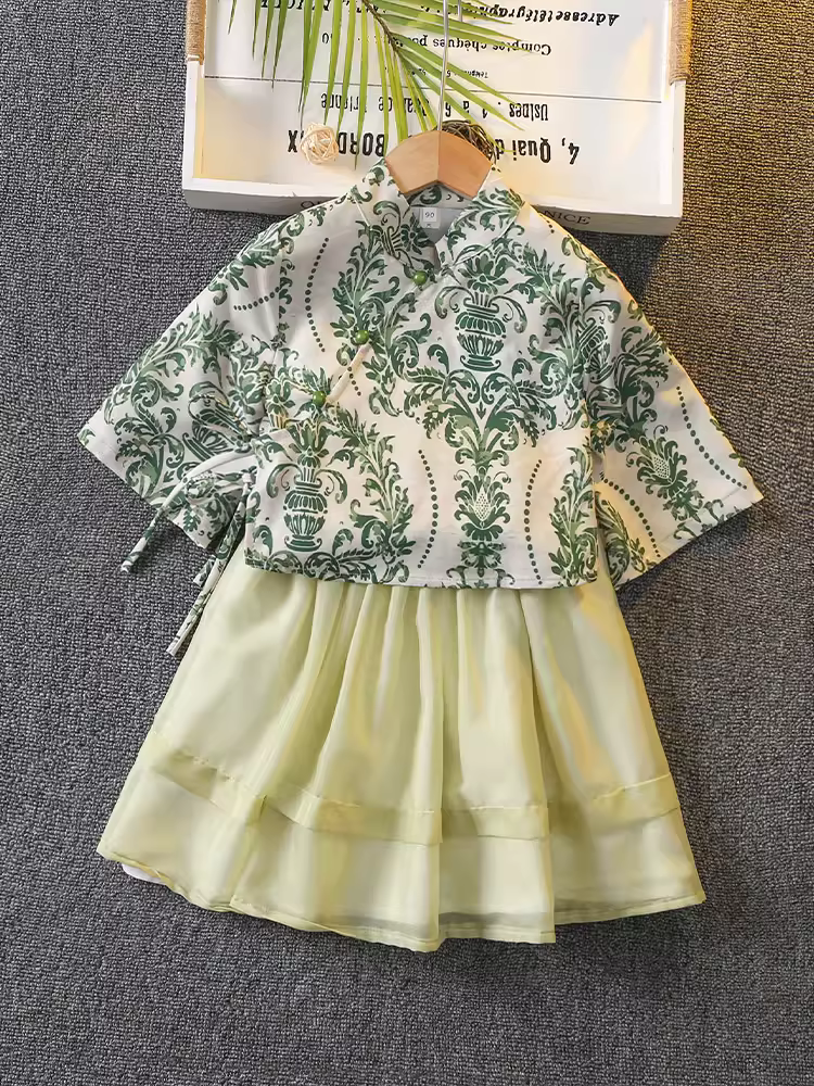 Quần áo mùa hè cho bé trai Hanfu Bộ đồ trẻ em phong cách Trung Hoa Bộ đồ Tang dành cho bé trai Trang phục truyền thống cải tiến cho bé trai Ngày 1 tháng 6 Trang phục biểu diễn theo phong cách cổ xưa