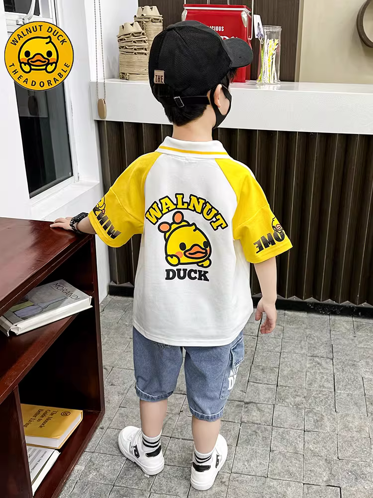 Quần áo trẻ em bộ hè bé trai kiểu mới 2025, quần áo mùa hè mát mẻ cho bé, áo thun polo mùa hè trẻ em thời trang