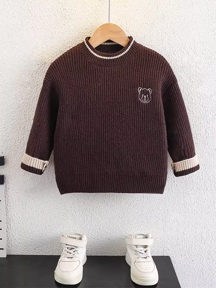 Áo len bé trai mùa đông 2025, áo len dệt kim dày giữ ấm mùa thu đông cho bé trai, áo len trẻ em thời trang và ấm áp