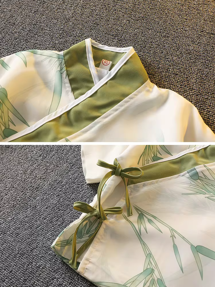 Trang phục mùa hè cho bé trai Hanfu Trang phục truyền thống theo phong cách Trung Hoa Trang phục mùa hè cho bé trai phiên bản cải tiến Trang phục biểu diễn Ngày thiếu nhi