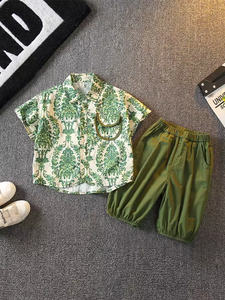 Trang phục Hanfu hè 2025 cao cấp cải tiến kiểu Đường phục cho bé trai, trang phục mùa hè phong cách Trung Hoa, trang phục biểu diễn mẫu giáo cho trẻ em