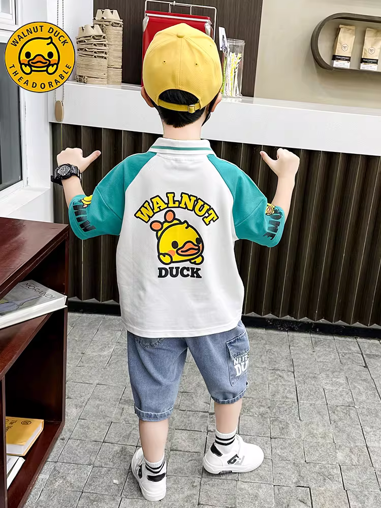 Quần áo trẻ em bộ hè bé trai kiểu mới 2025, quần áo mùa hè mát mẻ cho bé, áo thun polo mùa hè trẻ em thời trang