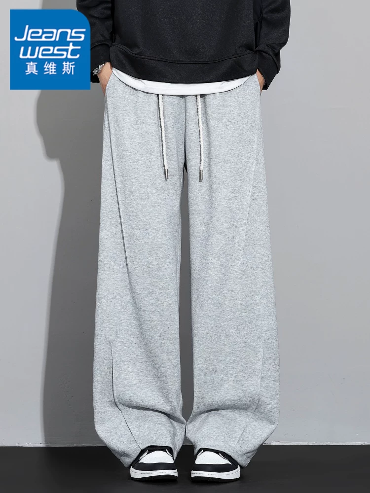 Quần dài ống rộng dáng suông phong cách Mỹ của Jeanswest dành cho nam, mùa xuân thu, quần dài cao cấp, mát mẻ, hợp thời trang, đa năng.