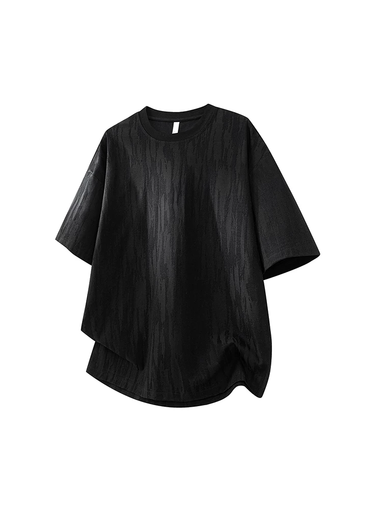 Áo thun cổ tròn chất liệu lụa băng kiểu Mỹ của Jeanswest dành cho nam, dáng rộng mùa hè, cảm giác cao cấp, thoáng khí, tay ngắn thân thiện với làn da.