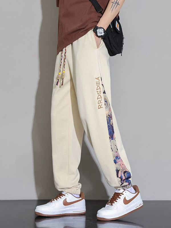 Quần học sinh nam Jeanswest màu đen dập nổi, quần jogger sọc mỏng mùa hè dành cho thanh thiếu niên.