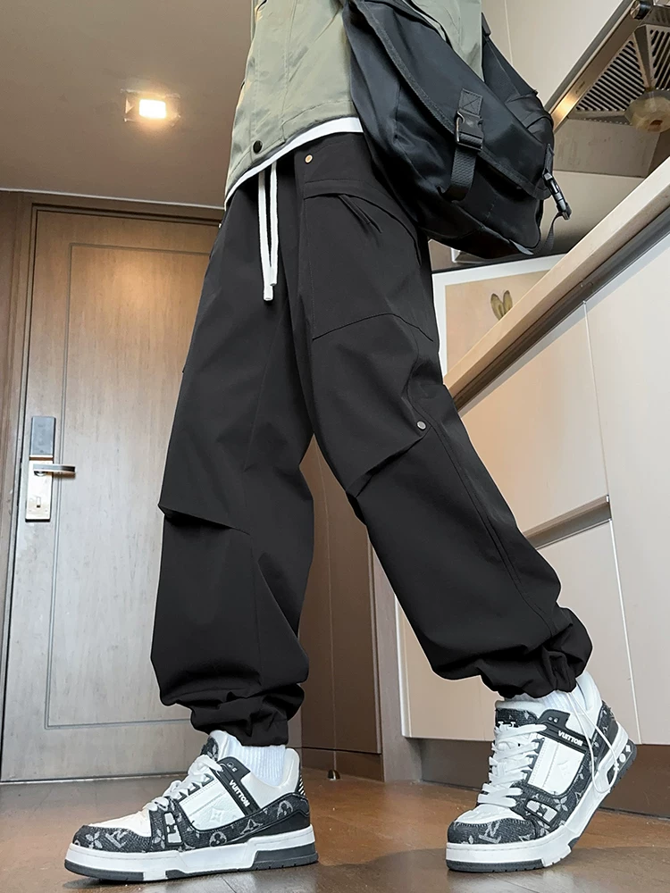 Quần dài ống rộng kiểu Mỹ của Jeanswest dành cho nam, quần dài chống gió dáng rộng, phong cách thường ngày, hợp thời trang mùa xuân thu.