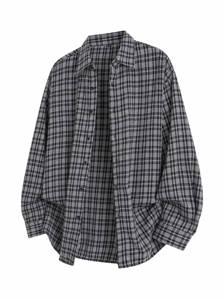 Áo sơ mi kẻ sọc cổ điển cao cấp của Jeanswest dành cho nam, áo khoác ngoài dáng rộng hợp thời trang mùa xuân thu.