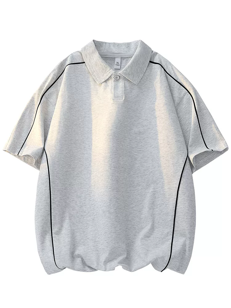 Áo thun nam kiểu Mỹ phối viền tương phản của Jeanswest, thương hiệu thời trang cao cấp mùa hè, áo polo chất liệu lụa băng thoáng khí, dáng rộng.