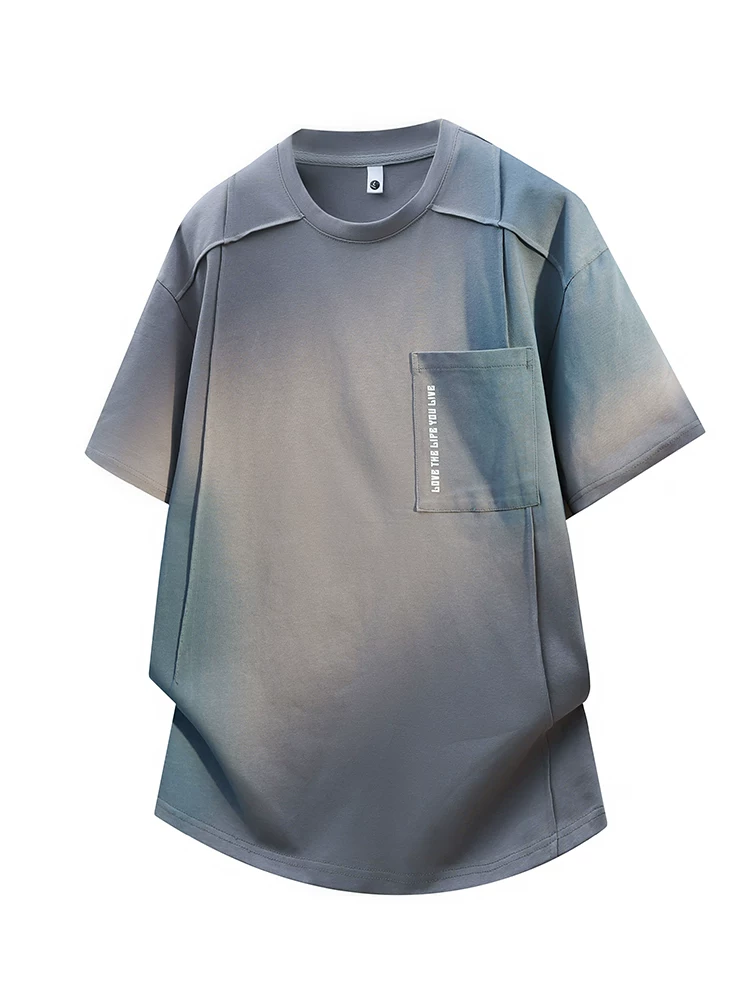 Áo thun cổ tròn phối màu phong cách Mỹ của Jeanswest dành cho nam, áo thun ngắn tay cao cấp mùa hè, rộng rãi, hợp thời trang, thoáng khí, thân thiện với làn da.