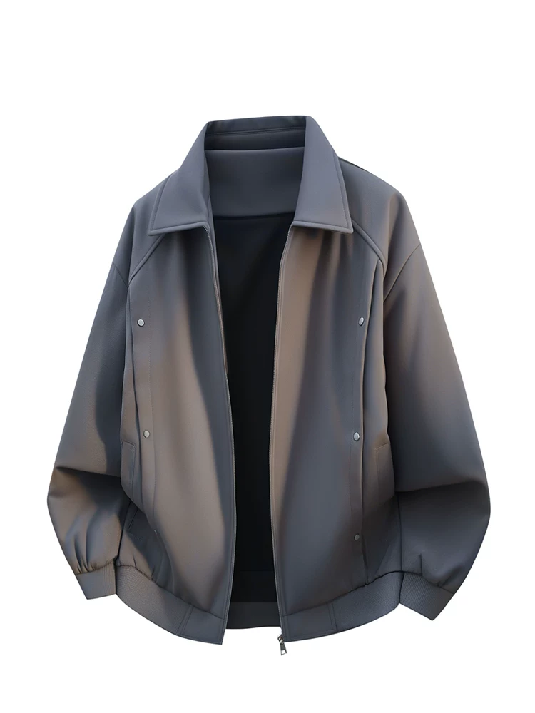 Áo khoác thiết kế đinh tán kiểu Mỹ của Jeanswest dành cho nam, phong cách đường phố thời thượng, gọn gàng với cổ áo lật, thích hợp cho mùa xuân và mùa thu.